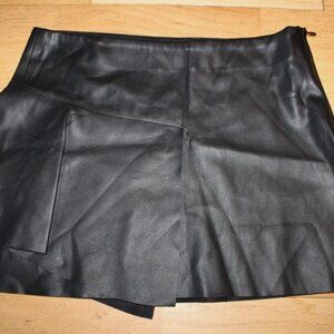 ZARA TRADALUC COLLECTION FASHION BLACK FAUX LEATHER MINI SKIRT S